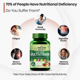 Vlado's Himalayan Organics Plant Based Multivitamin 60+ Ingredients With Vitamin B1, B2, B3, B5, B6, B7, B9, B12, A, C, D3, E, K2, Calcium, Iron , Zinc I Wholefood | Stamina & Energy I Healthy Bones & Joints I Multivitamin for Men & Women - 60 Veg Capsules image 4