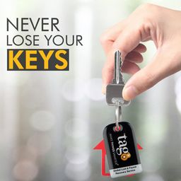 tag8 Key Security Tag, Key Holder and Finder with QR Code and NFC Chip for Web-Based Lost and Found Service, for Home Keys, Car Keys, Office Keys and More, Pack of 1 image 4