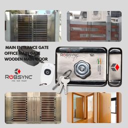 Robsync Sync Safe Metal Electronic Door Lock with Built-in WiFi Controller Main Gate Lock Sturdy Lock 4-Digit PIN Secured Fits SS Steel MS Aluminum and Wooden Gates Mobile App Based (Main Gate Lock) image 3