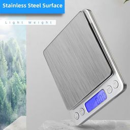 generic Digital Weighing Scale for Home & Kitchen | Weighs Items Up to 3kg | Weight Machine with LCD Display | Perfect for Cooking, Baking, and Small Parcels | Battery Powered & Portable (Silver) image 4