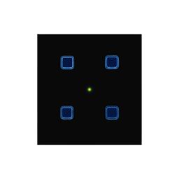 Dizihomes Touch 4 Port WiFi Smart Switch, Execute Schedule Even if no Internet, Compatible with Alexa/Google Home (Black) image 1