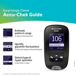 Accu-Chek Guide Blood Glucose Monitoring System With 10 Free Test Strips - Pack of 1 Kit image 4