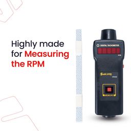 systems tech HTM-560 Non-Contact Digital Tachometer - Accurate and Easy-to-Use RPM, Memory Recall, Tachometer RPM Meter, Laser Tachometer, Low Battery Indicator, Non Contact Tachometer image 2