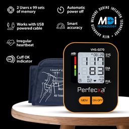 Perfecxa Digital Arm Bp Monitor, MDI - Measure During Inflation With No Sound And No Vibration (Result In 20-30 Seconds) Comes With 2 Year Warranty, Black image 5