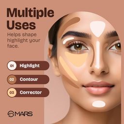 MARS SPF50 ++++ Cancel Concealer with Radiant Natural Finish (6.0 ml) (05-SANDSTONE) | Lightweight | Medium to High Coverage | Long-Lasting & Multi-Purpose | Crease Resistant image 3