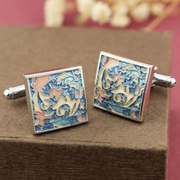 peluche Designer Multicolor Enamel Cufflinks for Men image 2
