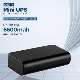 LAPCARE Mini UPS for 12V WiFi Router Broadband Modem | Backup Upto 4 Hours | WiFi Router UPS Power Backup During Power Cuts | UPS Broadband Modem | Current Surge & Deep Discharge Protection image 2