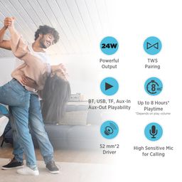Intex Beast 2410 Wireless Portable Soundbar 24 W Bluetooth Speaker | Upto 15 Hours Playback | Call Function | Powerful Soundbar (Black) image 5