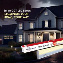 Wipro Smart Wi-Fi 20W CCT LED Batten | White Tunable | Dimmable | Scheduling | Scene Creation | Smart Grouping of Lights | Control from Anywhere | Amazon Alexa & Google Asst. Compatible | Pack of 2 image 2