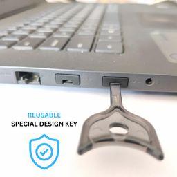 USB Port Blockers 50-Pack Locks with 5 Key, Removable Type-A USB Security for Laptop, PC, Notebook, Port Covers Deter Unapproved Access, Dust and Moisture Resistant image 2