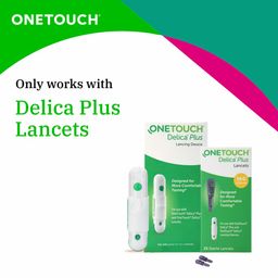 OneTouch Delica Plus Lancing Device| For Virtually Pain Free Blood Glucose Testing| Silicone Coated Fine (30G) Lancets for Comfortable Testing | Global Iconic Brand | For use with OneTouch Delica Plus Lancing Device image 3