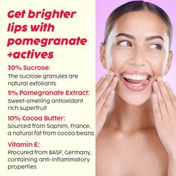 the plant fix plix PLIX - THE PLANT FIX Pomegranate Bright Lips Scrub | For Dry & Chapped Lips | Reduces Darkening & Pigmentation | Brightens & Exfoliates | Cocoa Butter & Vitamin E | 15 Gms image 5