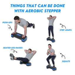 Burnlab Aerobic Stepper, Two Height Level Adjustments - 4 inches and 6 inches, Slip-Resistant & Shock Absorbing Platform for Extra-Durability (Black) image 4