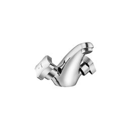 Parryware Jade Basin Mixer Without Popup for wash basins | Twin-Lever Deck Mounted with Chrome Finish | Honecomb Type Aerator | G0214A1 image 1
