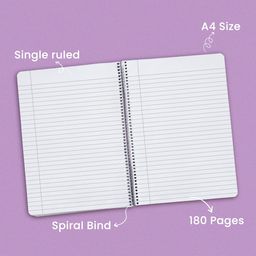Classmate Pulse Long Book - 180 Pages | Single Line | 29.7cm x 21.0cm | Wiro Binding | Pack of 3 Notebooks | Ruled Long Size Notebook for Students image 2