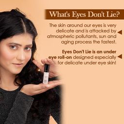 bhu botanicals Eyes Don't Lie - Under Eye Roll On (With Hyaluronic Acid, Rosehip Seed Oil & Caffeine) For Under eye dark circles, puffiness, removal of wrinkles and fine lines, 12ml image 3