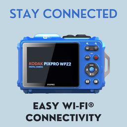 Kodak PIXPRO WPZ2 Rugged Waterproof 16MP Digital Camera with 4x Optical Zoom (Blue) Bundle with Koah Nostrand Gadget Bag, Floating Camera Strap (Yellow), and 32GB UHS-I microSDHC Memory Card (4 Items) image 5