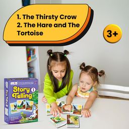 Creative's Story Telling-1 |Story Telling Sequence Card Game |Learning&Educational |Story Telling Picture Series |Pre-School Story Telling Game |The Thirsty Crow&The Hare And The Tortoise |Ages 3&Up image 5