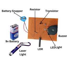 ERH India Laser Security Alarm Readymade Science Project Working Model Kit for Class 12 School Students image 2