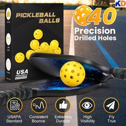 KNK Outdoor Pickleball – Approved, 40 Holes for Maximum Flight and Durability Skill Levels and Ideal for Recreational or Competitive Play! Get Yours Today! (Pack of 4) image 5