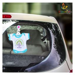 Babywish Baby Prince on Board Car Decals Cloth Safety Sign Board - Blue-image-73