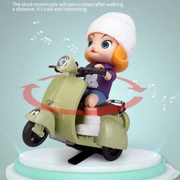 Sanjary Motor Tide Flow Car Musical Toy For Kids Motor Scooter Musical Vehicle Toy Stylish Look With Swing Action Stand Mode 3rd Gear Dazzling Light Character Standing With 360 Degree Rotation Color May Vary-16