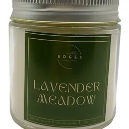 Earthly Edges Lavender Meadow White Scented Jar Candle-image-81