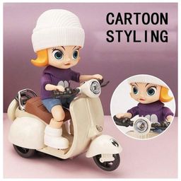 Sanjary Motor Tide Flow Car Musical Toy For Kids Motor Scooter Musical Vehicle Toy Stylish Look With Swing Action Stand Mode 3rd Gear Dazzling Light Character Standing With 360 Degree Rotation Color May Vary image 4