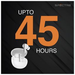 Just Corseca Spectre Wireless Earbuds : ANC | ENC | Quad Mike | Soft Touch, White image 4