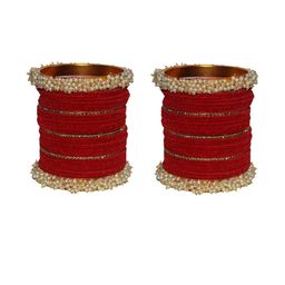 Ishika Red Alloy Bangles-image-93