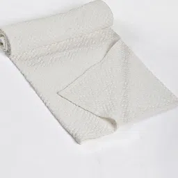 Fabindia White Textured 210 GSM Cotton Hand Towels-23
