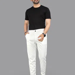 ISUEL FAB Men White Lycra Trousers-picture-49