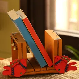 ExclusiveLane Mustard Wooden Book Holder-18