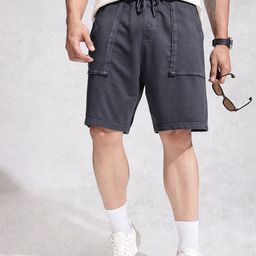WROGN Men Loose Fit Pure Cotton Shorts-picture-20