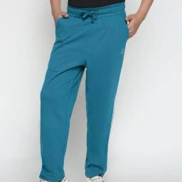 Lil Tomatoes Kids Teal Solid Trackpants-image-12