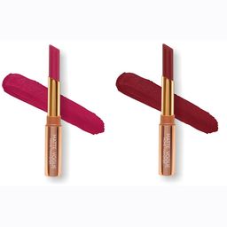 ME-ON Set of 2 Matte Vogue None-Transfer Lipsticks - Shade 10 & 08-13