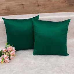 RoyalDeco Green Set of 2 Square Cushion Covers-14