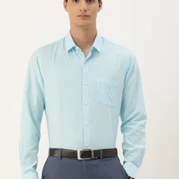 Peter England Men Slim Fit Opaque Formal Shirt-picture-27