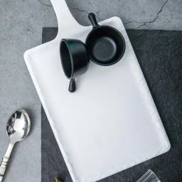 Servewell Multicolor Melamine 3 Rectangular Matte Handle Platter-7