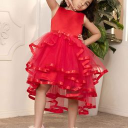 Toy Balloon Girls Layered Fit & Flare Knee Length Dress-image-42