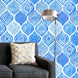 ArtzFolio Printed UV-Resistant Anti-Bacterial Vintage Watercolor Ornamental Pattern Peel & Stick Wallpaper-image-58