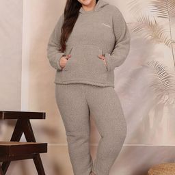 KLOTTHE Women Solid Winter Hooded Woollen Night suits-image-34