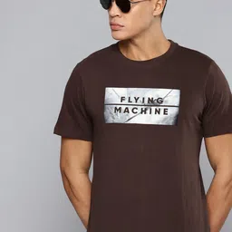 Flying Machine Brand Logo Printed Pure Cotton T-shirt-picture-32