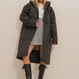Trend Alacati stili Longline Hooded Puffer Jacket-image-40
