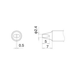 Hakko Soldering Tip Integrated Heater 2.4D Type Steel FM2030, T22-D24-image-35