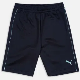 Puma Kids CR Peacoat Blue Cotton Logo Shorts-image-7