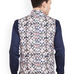 Wintage Multicolored Printed Nehru Jacket image 3