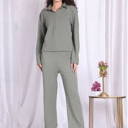 NEUDIS Shirt Collar Top With Trousers-image-53