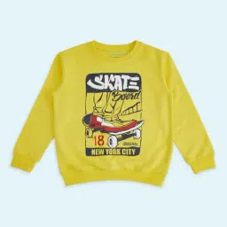Pantaloons Baby Kids Yellow Printed Full Sleeves Sweatshirt-picture-26