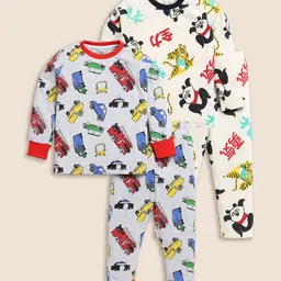 YK Boys Pack Of 2 Printed Night suit-image-26